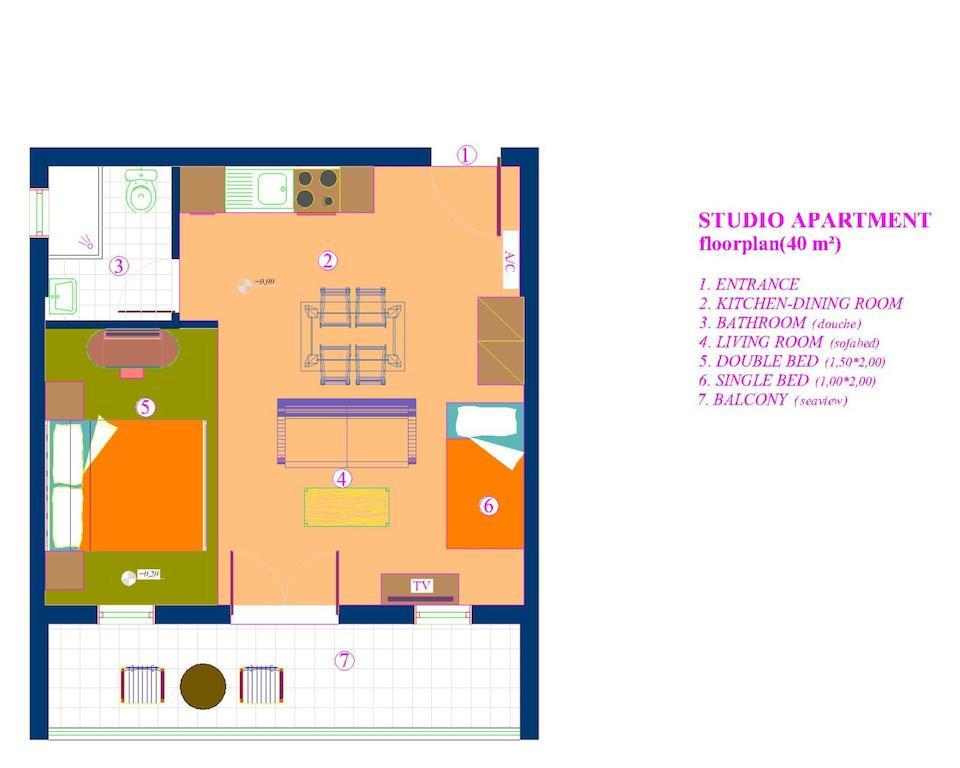 Mikros Gialos Apartments Oda fotoğraf